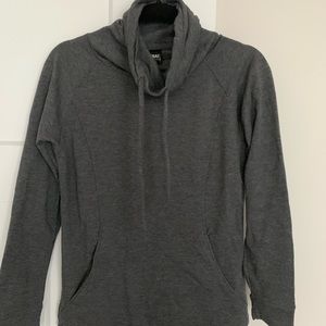 Grey Scrunch Collar Sweatshirt